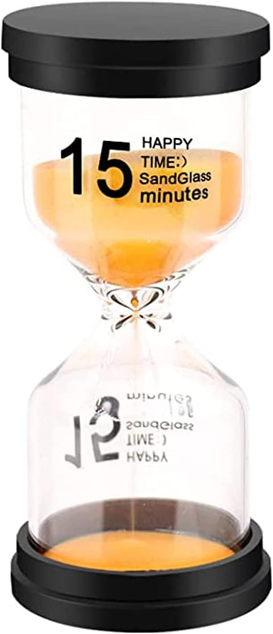 Sand Timer, Sand Timers Colorful 15 Minutes Sandglass Timer with Protective Cover for Classroom Home Office Cooking