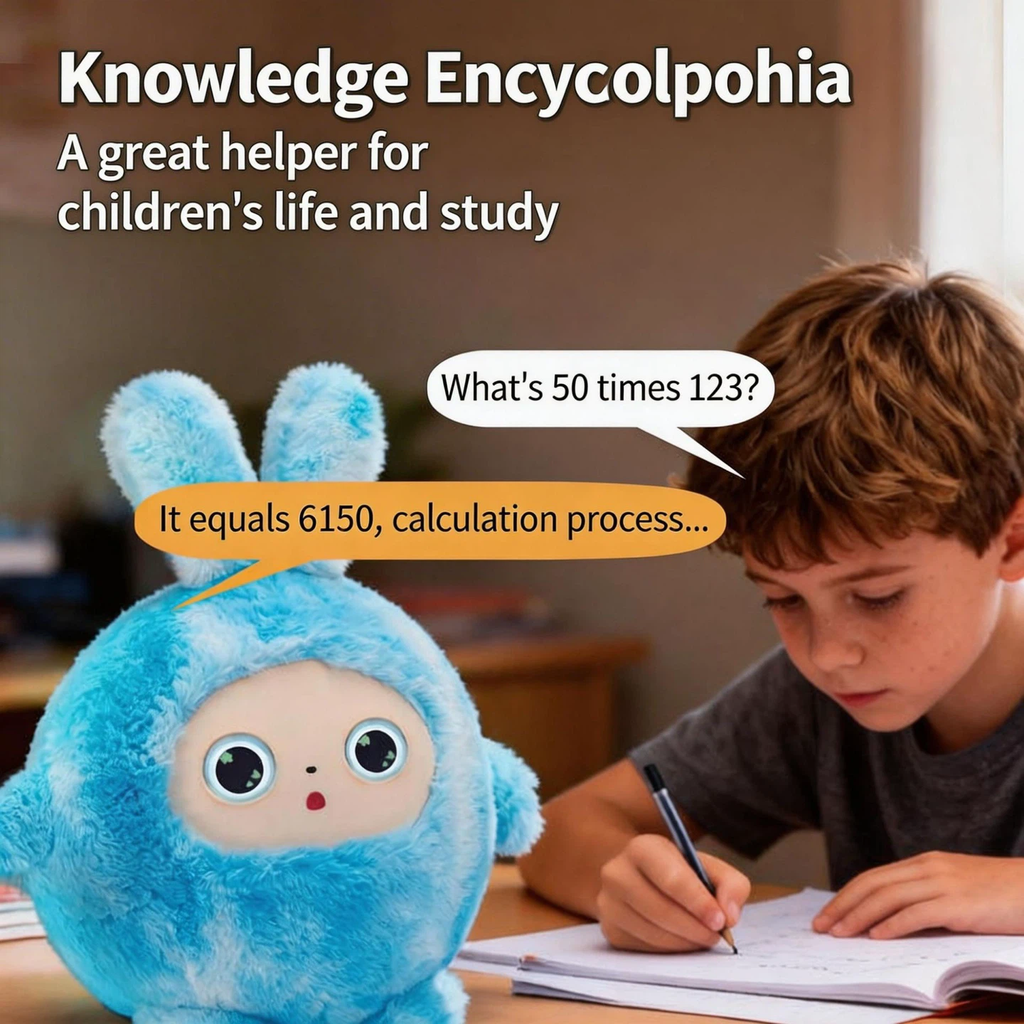 AI Interactive Plush Doll, Multi-language Smart Robot, Kids Educational Early Learning Toy