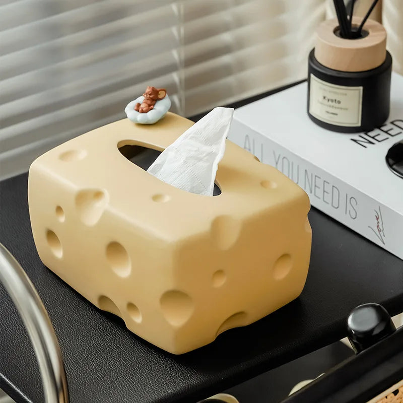 Cheese Ceramic Tissue Box