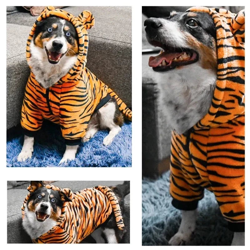 Large Dog Tiger Costume/PJs